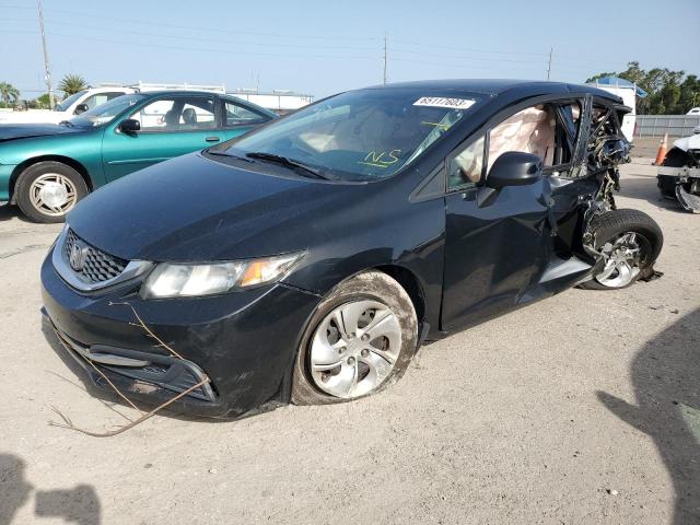 HONDA CIVIC LX 2013 with VIN 19XFB2F50DE100213 - Photo from auction