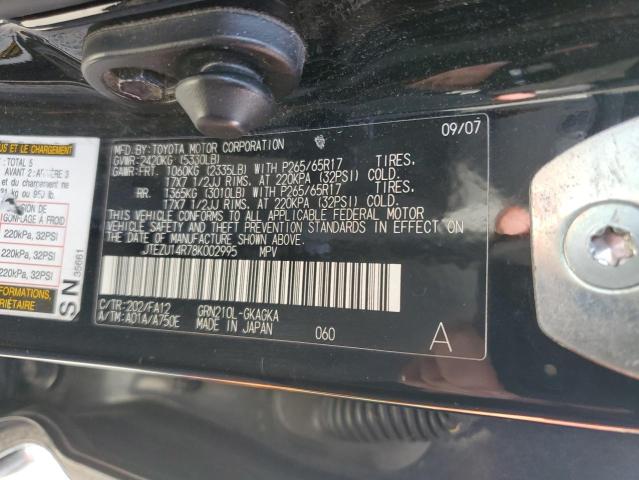 Photo 14 from auction – 2008 TOYOTA 4RUNNER SR with VIN JTEZU14R78K002995