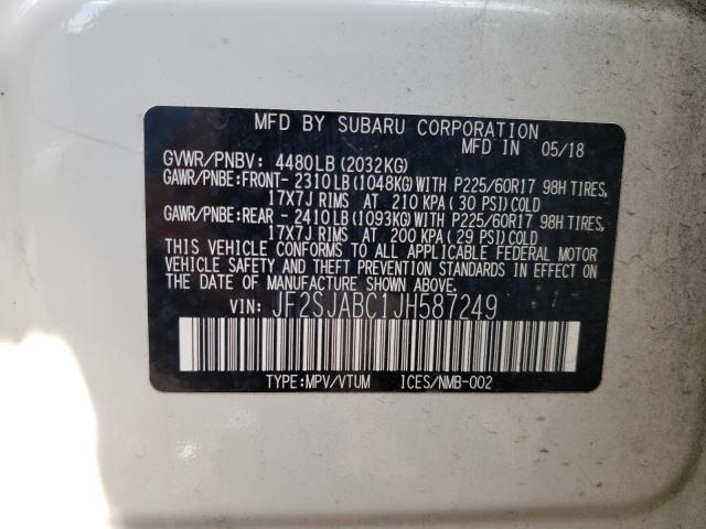 Photo 14 from auction – 2018 SUBARU FORESTER with VIN JF2SJABC1JH587249