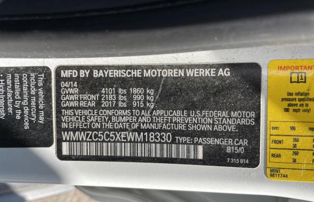 Photo 10 from auction – 2014 MINI COOPER S C with VIN WMWZC5C5XEWM18330