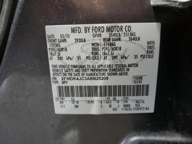 Photo 14 from auction – 2010 FORD EDGE SEL with VIN 2FMDK4JC3ABB25209