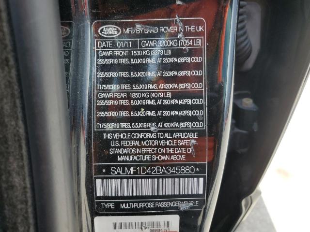 Photo 14 from auction – 2011 LAND ROVER RANGE ROVE with VIN SALMF1D42BA345880