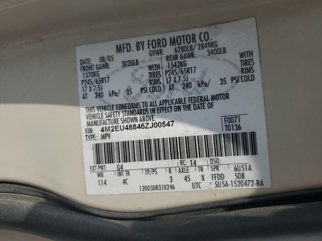 Photo 14 from auction – 2006 MERCURY MOUNTAINEE with VIN 4M2EU48846ZJ00547