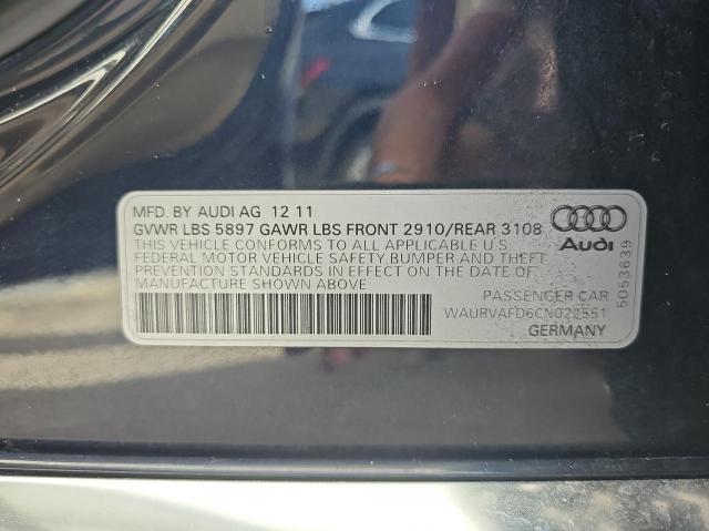 Photo 10 from auction – 2012 AUDI A8 L QUATT with VIN WAURVAFD6CN022551