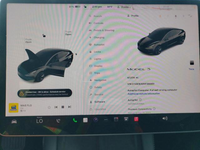 Photo 9 from auction – 2022 TESLA MODEL 3 with VIN 5YJ3E1EA8NF288851