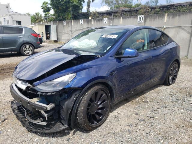 TESLA MODEL Y 2021 with VIN 5YJYGDEF4MF268799 - Photo from auction