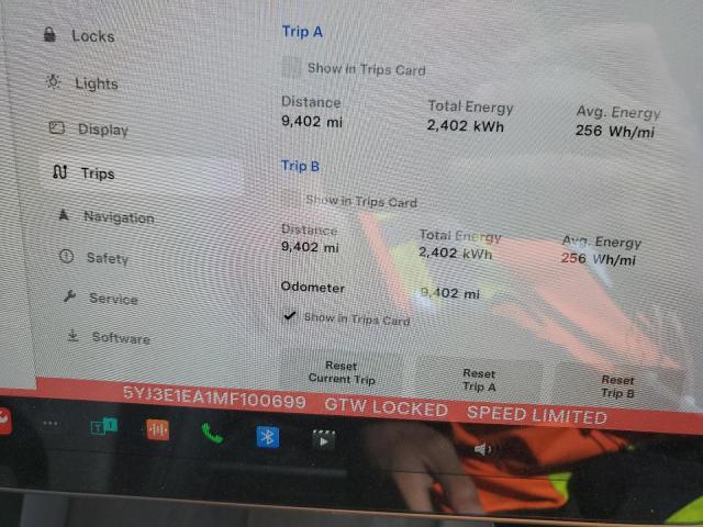 Photo 9 from auction – 2021 TESLA MODEL 3 with VIN 5YJ3E1EA1MF100699
