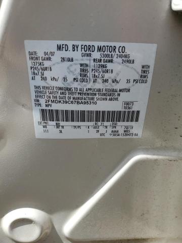 Photo 14 from auction – 2007 FORD EDGE SEL P with VIN 2FMDK39C67BA95310