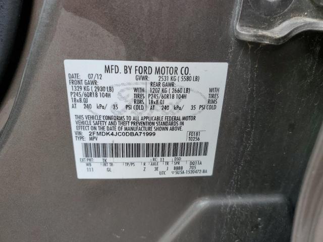 Photo 14 from auction – 2013 FORD EDGE SEL with VIN 2FMDK4JC0DBA71999