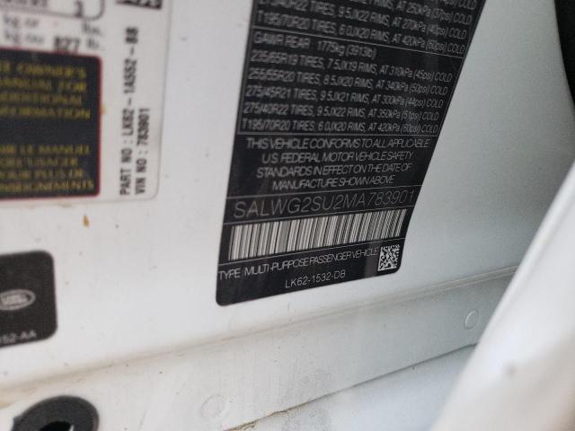 Photo 14 from auction – 2021 LAND ROVER RANGE ROVE with VIN SALWG2SU2MA783901