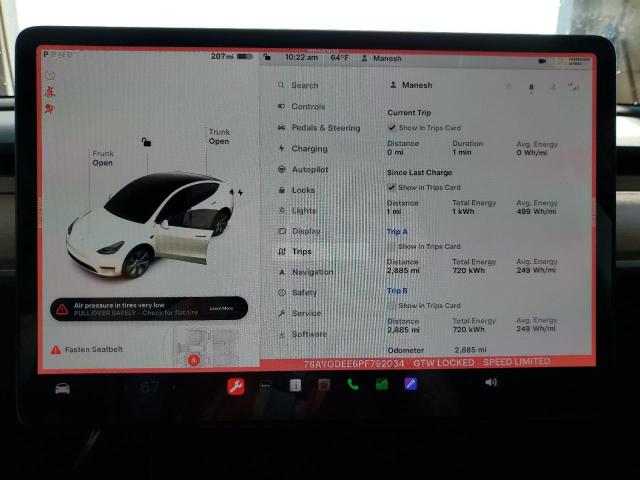 Photo 9 from auction – 2023 TESLA MODEL Y with VIN 7SAYGDEE6PF792034