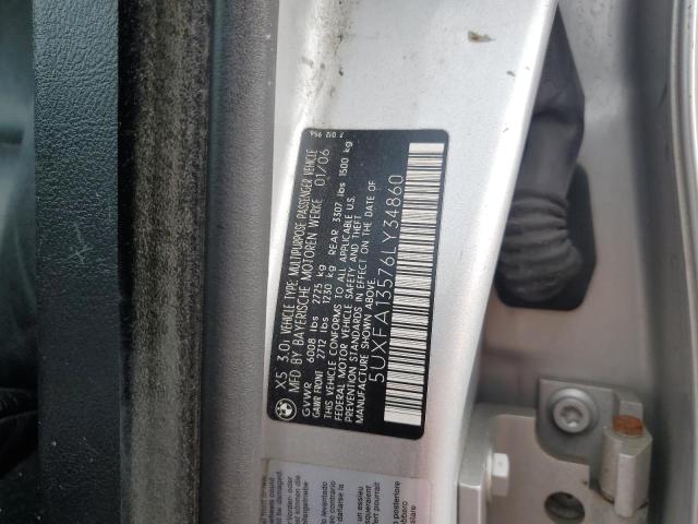Photo 14 from auction – 2006 BMW X5 3.0I with VIN 5UXFA13576LY34860