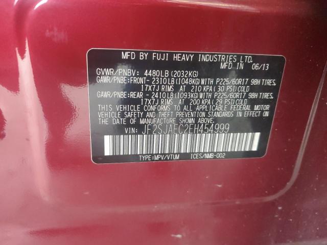 Photo 14 from auction – 2014 SUBARU FORESTER 2 with VIN JF2SJAEC2EH454999