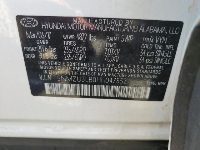 Photo 14 from auction – 2017 HYUNDAI SANTA FE S with VIN 5NMZU3LB0HH047552