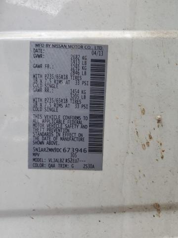 Photo 14 from auction – 2013 NISSAN PATHFINDER with VIN 5N1AR2MN9DC673946