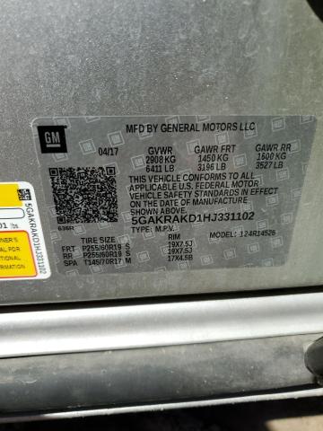 Photo 14 from auction – 2017 BUICK ENCLAVE with VIN 5GAKRAKD1HJ331102