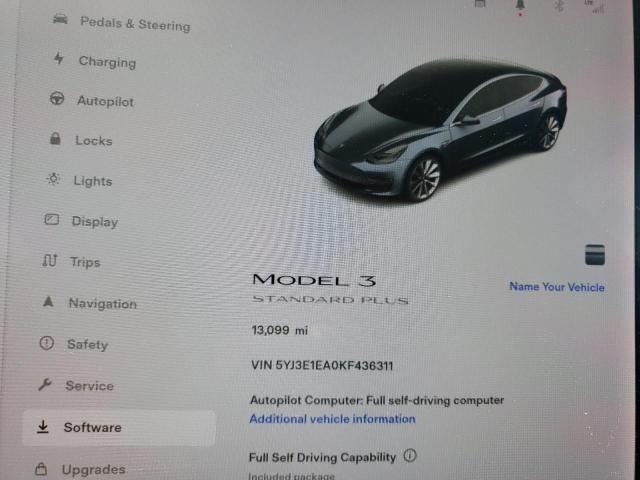 Photo 9 from auction – 2019 TESLA MODEL 3 with VIN 5YJ3E1EA0KF436311