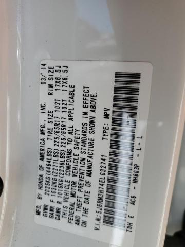 Photo 14 from auction – 2014 HONDA CR-V EXL with VIN 5J6RM3H74EL032741