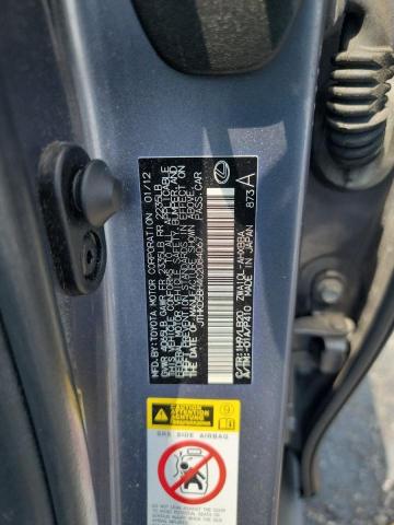 Photo 10 from auction – 2012 LEXUS CT 200 with VIN JTHKD5BH4C2084067