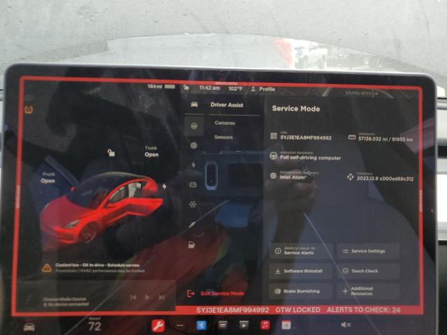 Photo 9 from auction – 2021 TESLA MODEL 3 with VIN 5YJ3E1EA8MF994992