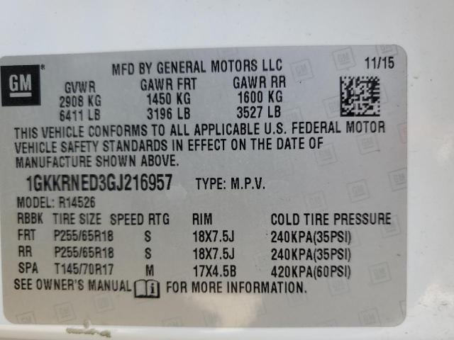 Photo 14 from auction – 2016 GMC ACADIA SLE with VIN 1GKKRNED3GJ216957