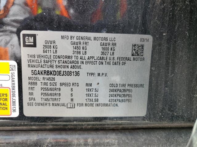 Photo 14 from auction – 2014 BUICK ENCLAVE with VIN 5GAKRBKD0EJ308136