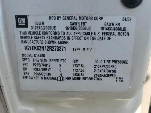 Photo 14 from auction – 2002 CADILLAC ESCALADE L with VIN 1GYEK63N12R273371
