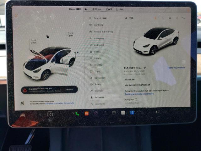 Photo 9 from auction – 2021 TESLA MODEL Y with VIN 5YJYGDEE2MF198257