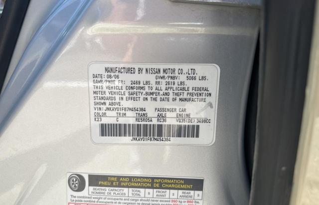 Photo 10 from auction – 2007 INFINITI M35 BASE with VIN JNKAY01F87M454384