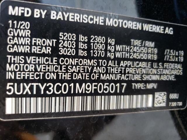 Photo 14 from auction – 2021 BMW X3 SDRIVE3 with VIN 5UXTY3C01M9F05017