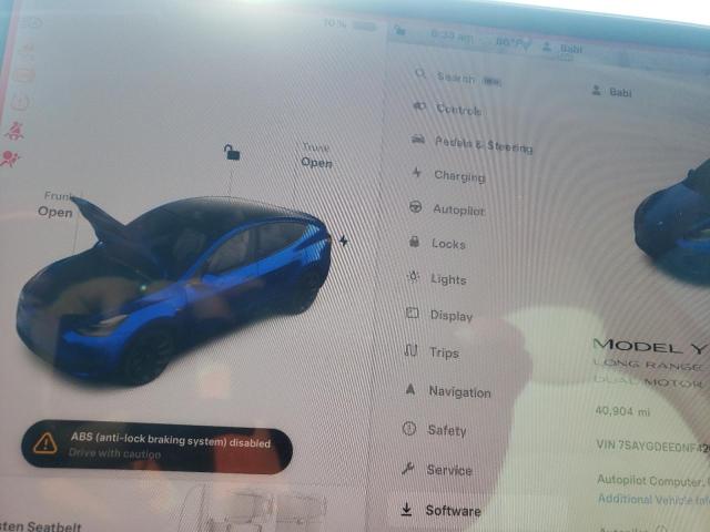 Photo 9 from auction – 2022 TESLA MODEL Y with VIN 7SAYGDEE0NF426471
