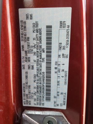 Photo 14 from auction – 2015 FORD ESCAPE SE with VIN 1FMCU0G93FUA82535