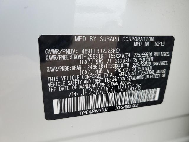 Photo 14 from auction – 2020 SUBARU FORESTER L with VIN JF2SKAUC4LH450626