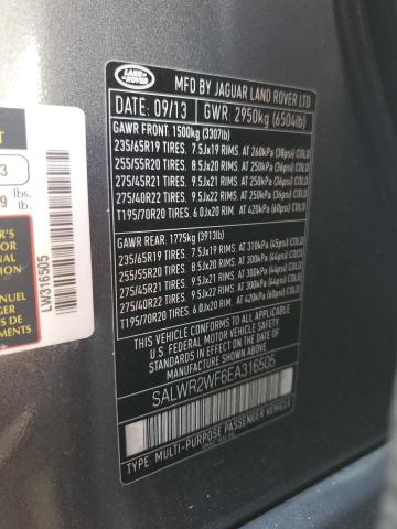 Photo 14 from auction – 2014 LAND ROVER RANGE ROVE with VIN SALWR2WF6EA316505