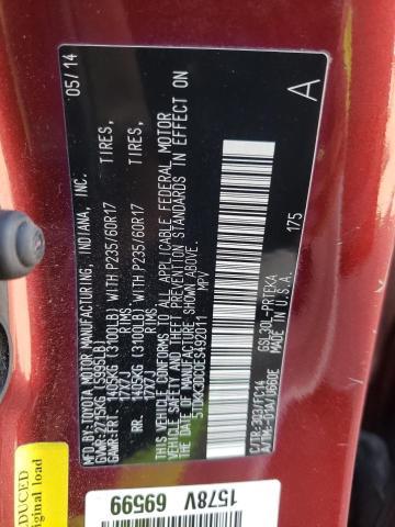 Photo 14 from auction – 2014 TOYOTA SIENNA LE with VIN 5TDKK3DC0ES492011