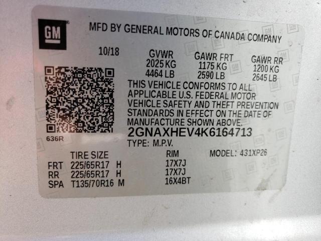 Photo 14 from auction – 2019 CHEVROLET EQUINOX LS with VIN 2GNAXHEV4K6164713