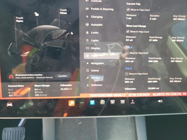 Снимка 9 от търг – 2022 TESLA MODEL Y с VIN 7SAYGDEE8NF480973