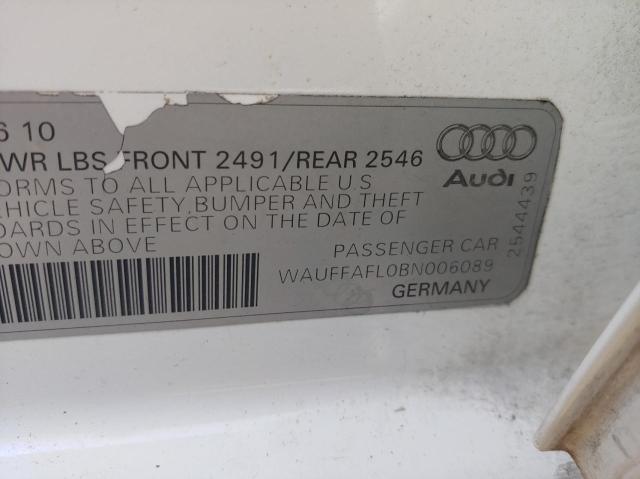 Photo 10 from auction – 2011 AUDI A4 PREMIUM with VIN WAUFFAFL0BN006089