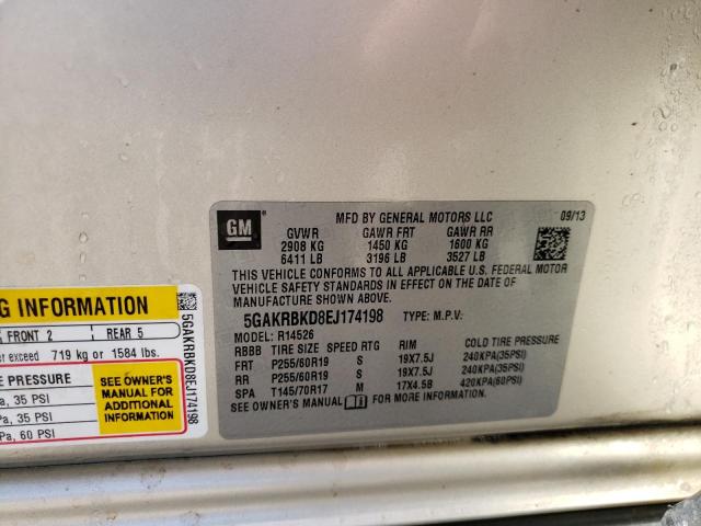 Photo 14 from auction – 2014 BUICK ENCLAVE with VIN 5GAKRBKD8EJ174198