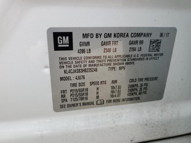 Photo 14 from auction – 2017 BUICK ENCORE PRE with VIN KL4CJASB3HB225246