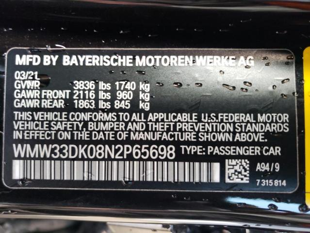 Photo 14 from auction – 2022 MINI COOPER with VIN WMW33DK08N2P65698