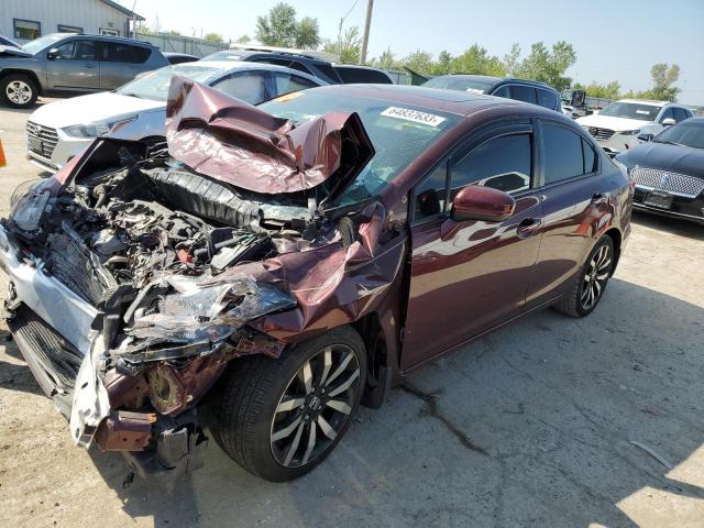 HONDA CIVIC EXL 2015 with VIN 2HGFB2F9XFH501442 - Photo from auction
