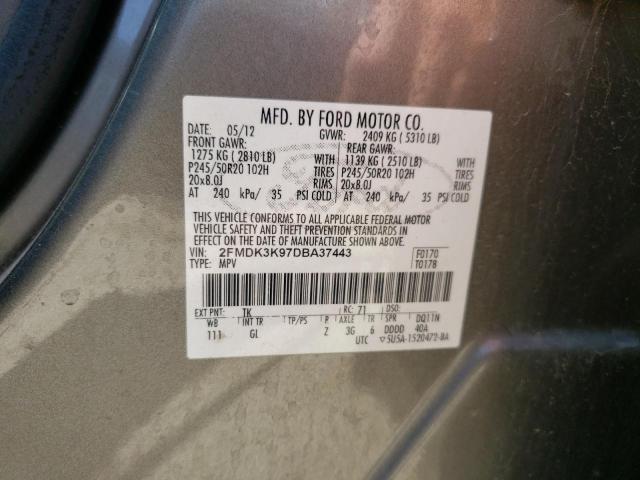 Снимка 14 от търг – 2013 FORD EDGE LIMIT с VIN 2FMDK3K97DBA37443