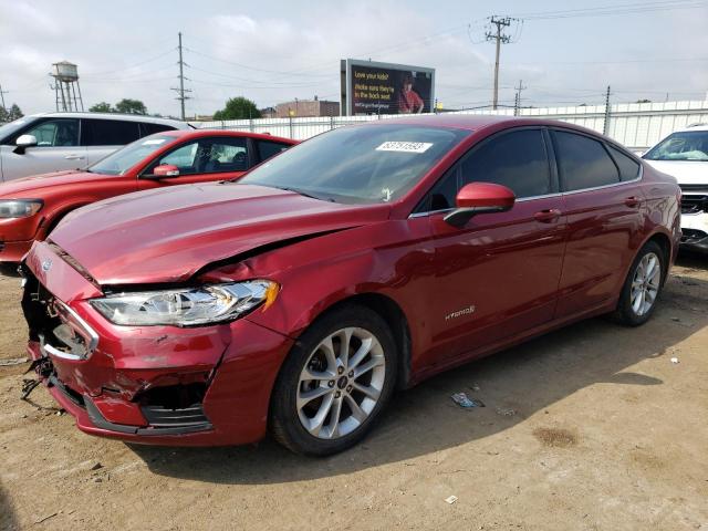 FORD FUSION SE 2019 with VIN 3FA6P0LU3KR240074 - Photo from auction