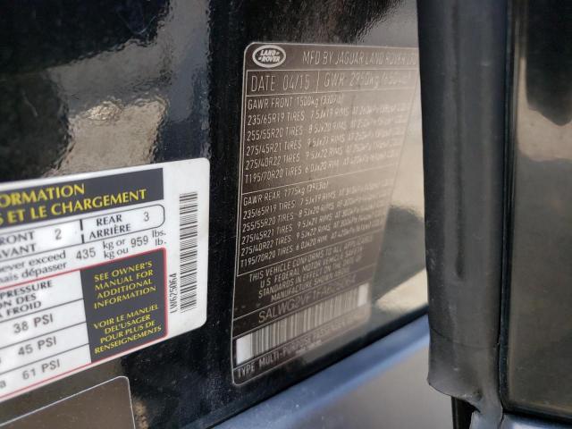 Zdjęcie 14 z aukcji – 2015 LAND ROVER RANGE ROVE z VIN SALWG2VF1FA625064