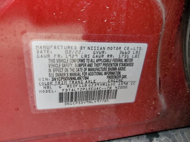 Photo 14 from auction – 2022 NISSAN KICKS SR with VIN 3N1CP5DV9NL497784