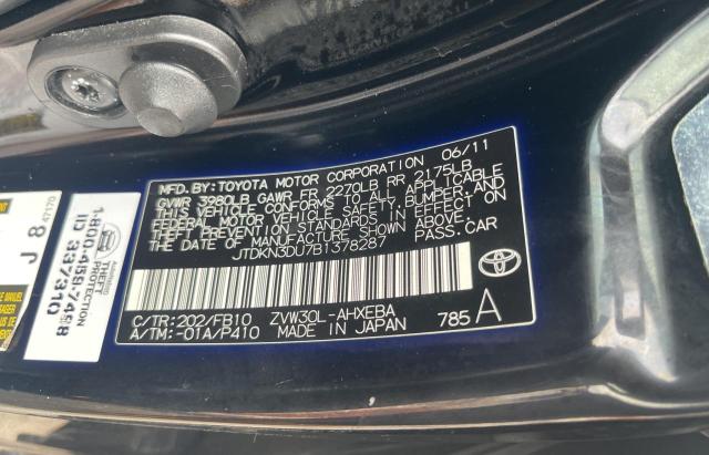 Zdjęcie 10 z aukcji – 2011 TOYOTA PRIUS z VIN JTDKN3DU7B1378287