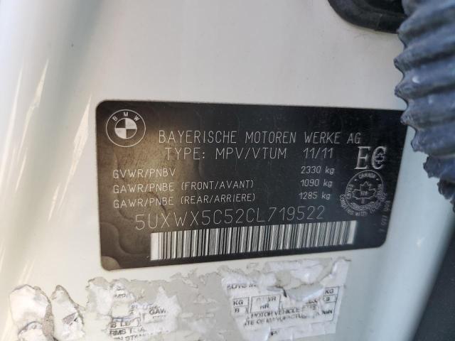 Photo 14 from auction – 2012 BMW X3 XDRIVE2 with VIN 5UXWX5C52CL719522