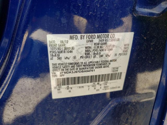 Photo 14 from auction – 2013 FORD EDGE SEL with VIN 2FMDK3J97DBA94761