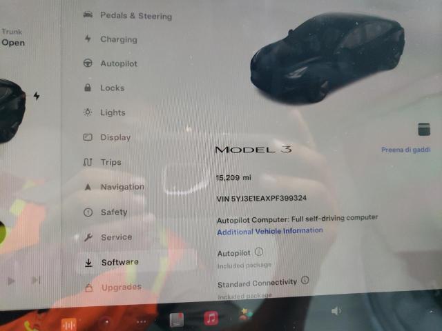 Photo 9 from auction – 2023 TESLA MODEL 3 with VIN 5YJ3E1EAXPF399324